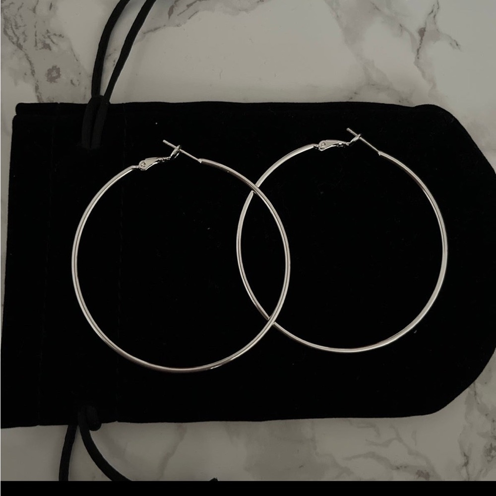 Sterling silver hoop earrings